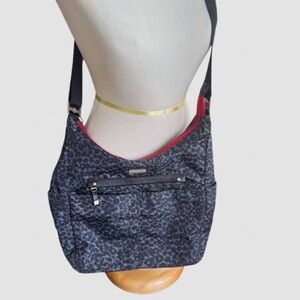 Stylish Gray Baggallini Leopard Print Women's Bag